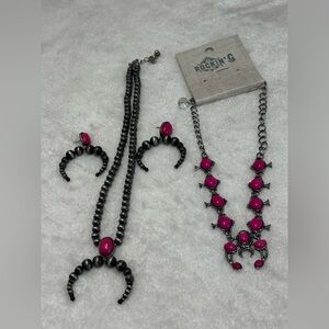 Rockin' C Hot Pink Western Jewelry Set Bundle